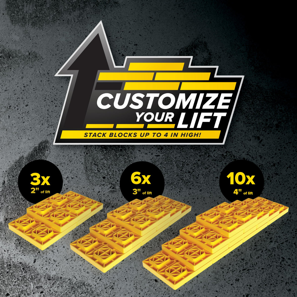 Camco FasTen beside ruler showing dimensions and easy packing benefit