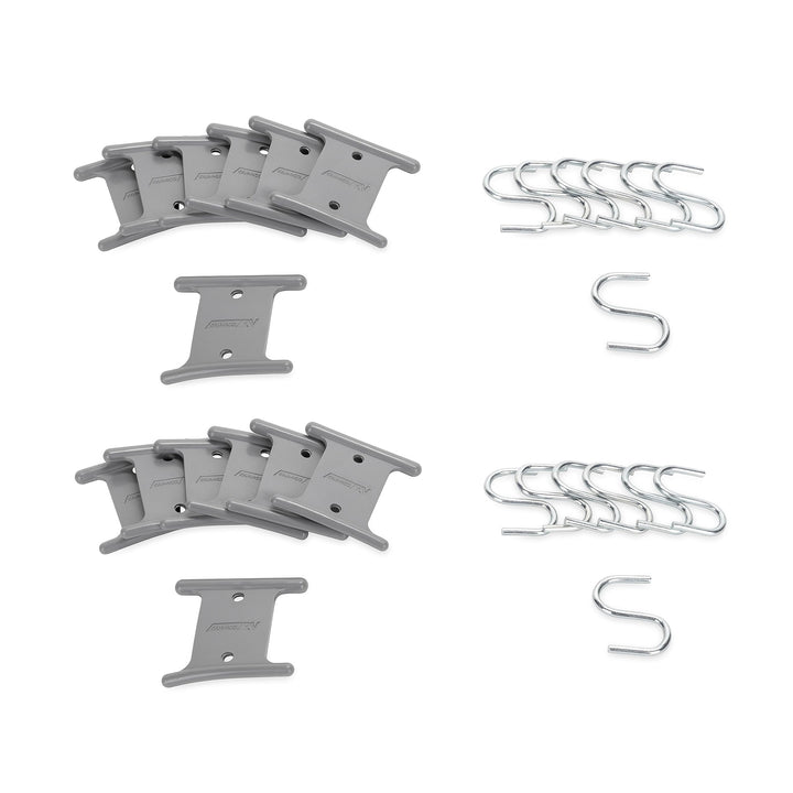 Camco gray 14-pack hangers front packaging showing quantity and benefit