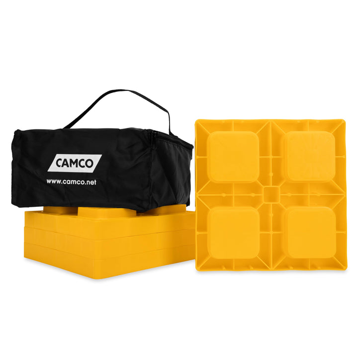 Camco front packaging showing 4-pack and bright yellow visibility benefits