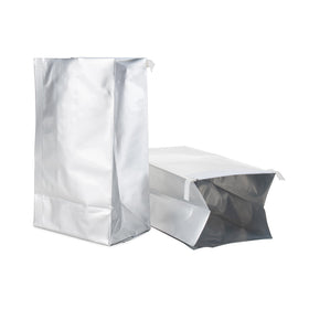 Camco grease bag fitted inside container in use demonstrates tidy, odor-sealed disposal