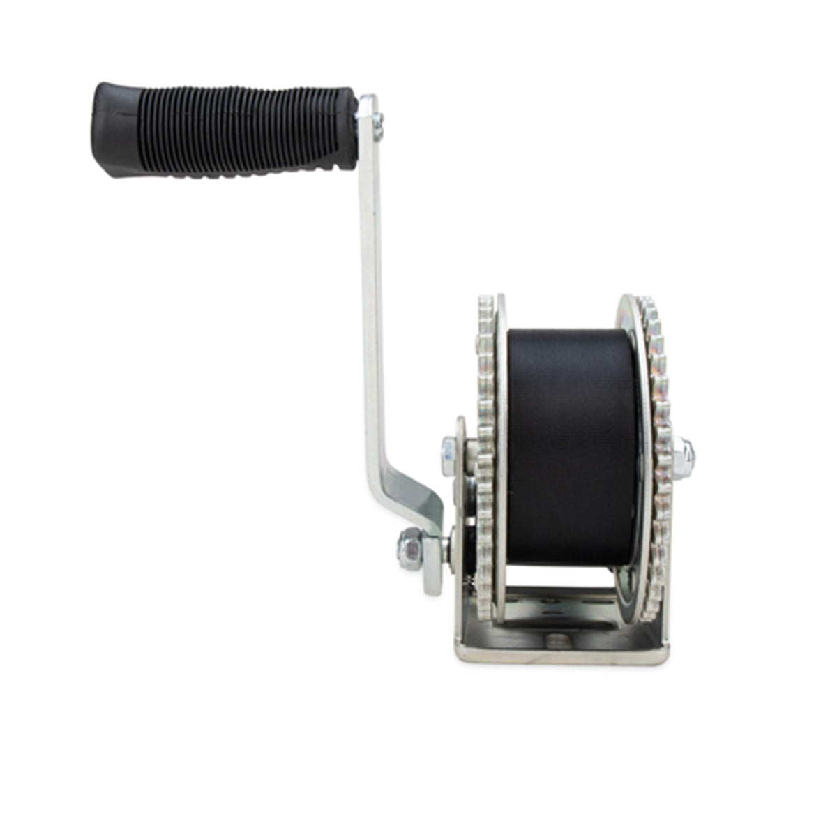 Camco comfort-grip handle close-up demonstrating easier cranking and comfort