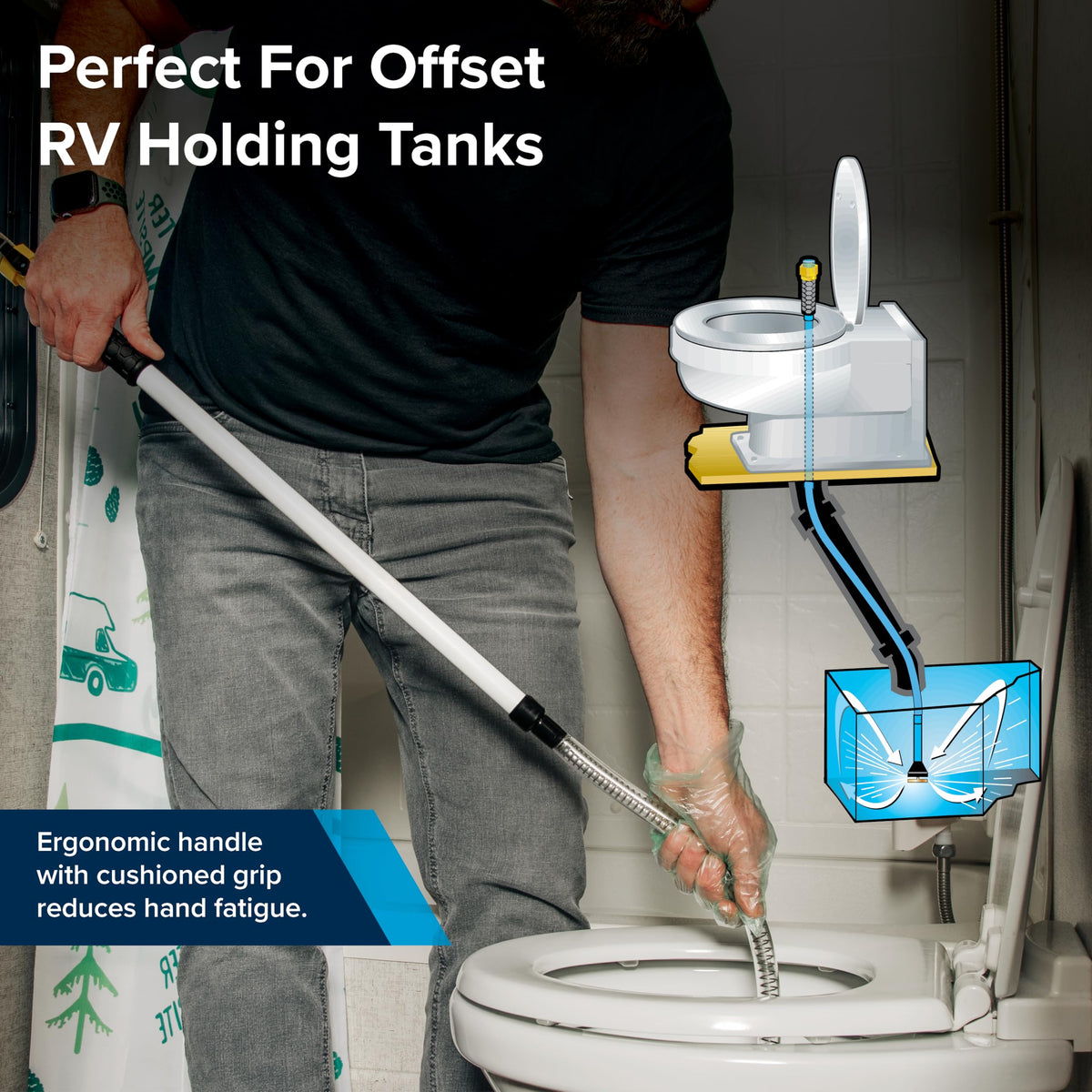 Camco ergonomic handle and shutoff valve offering precise control