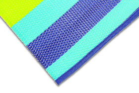 Camco handy mat in use at a beach with family enjoying sand-free seating benefit