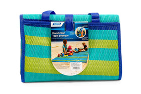Camco handy mat size comparison with people showing room for four adults benefit