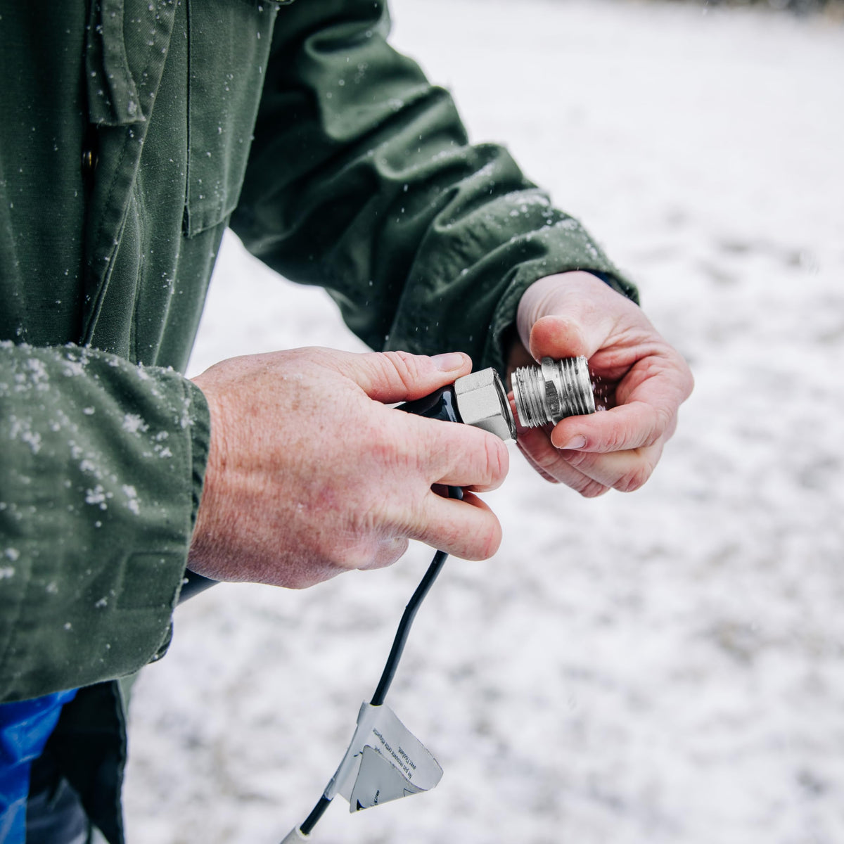 Camco exterior jacket texture close-up demonstrating abrasion resistance for long-lasting outdoor use