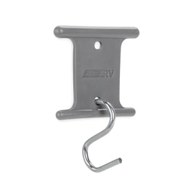 Camco holders installed on awning roller bar showing simple tool-free setup