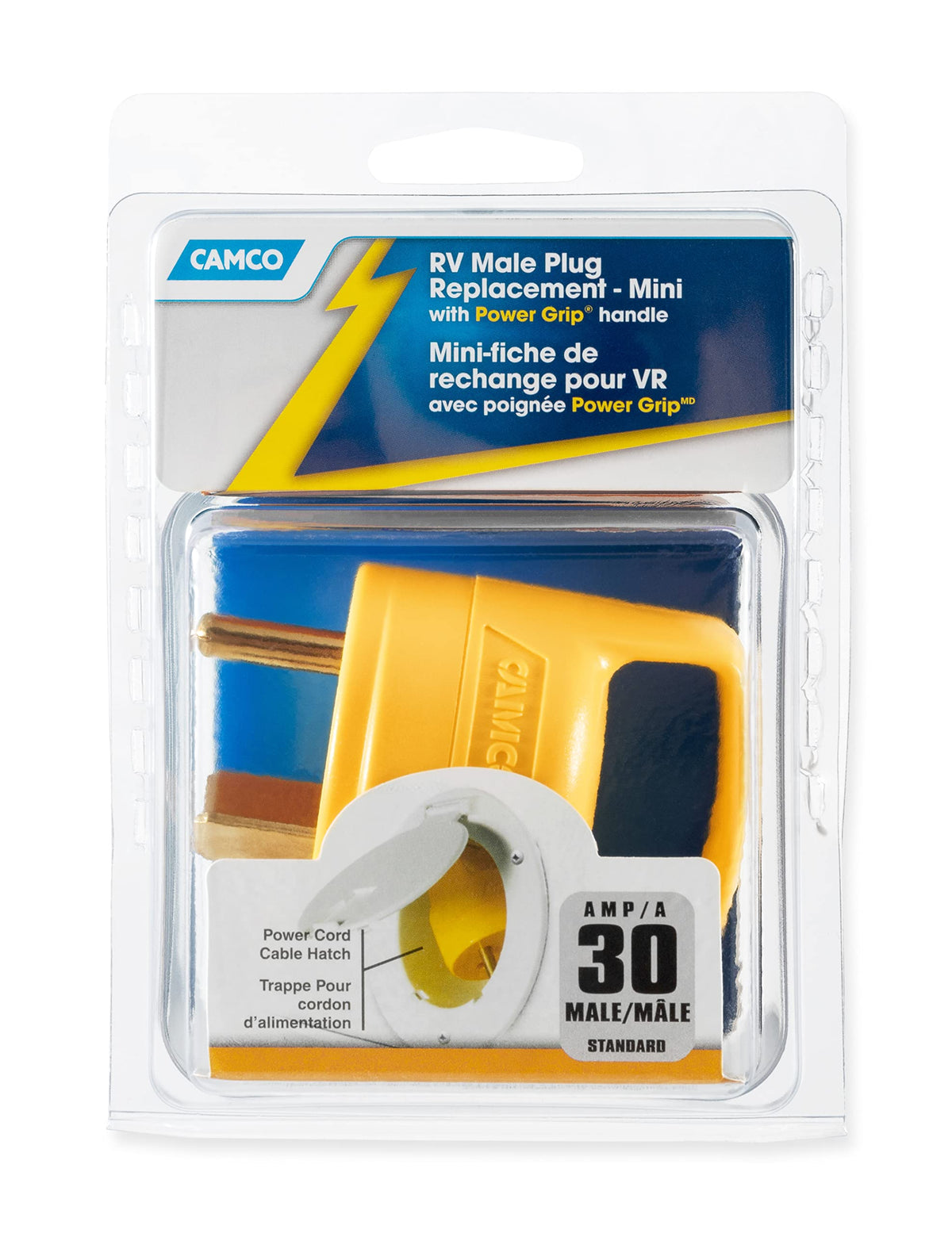 Camco plug installed on extension cord demonstrating simple DIY replacement
