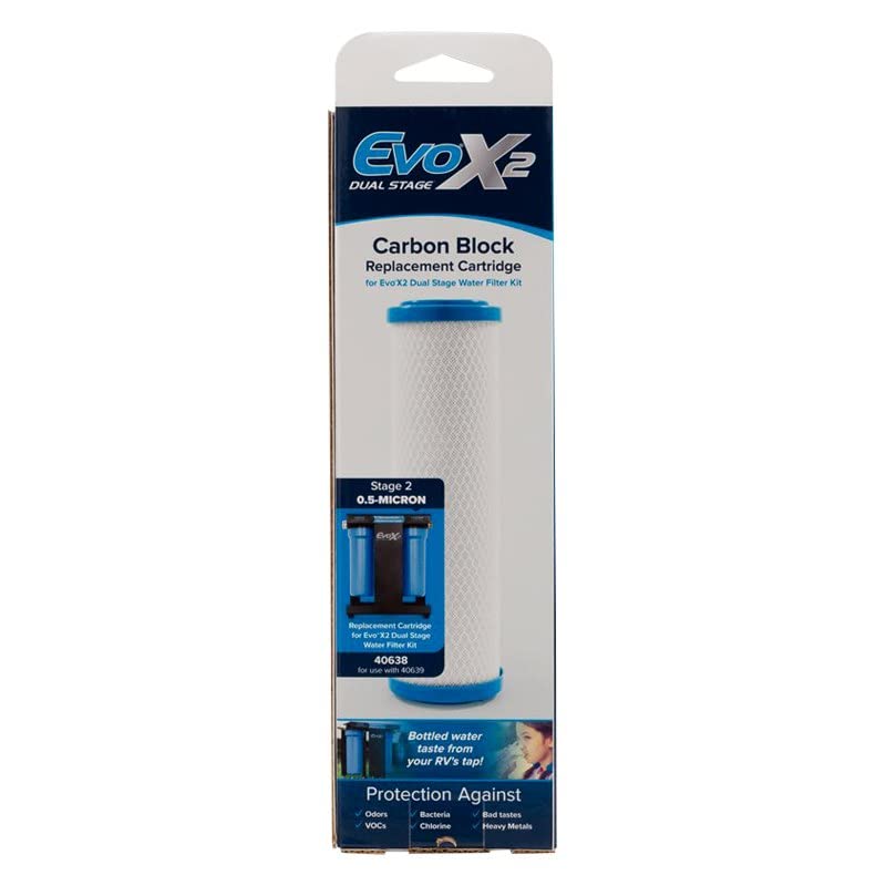 Camco label and specs close-up showing model compatibility and clarity benefit