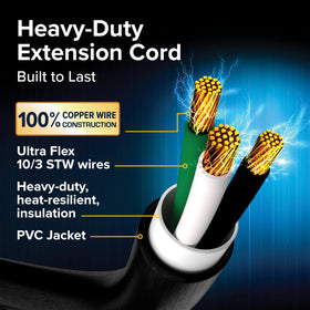 Camco Power Grip neatly coiled with strap for compact storage and transport