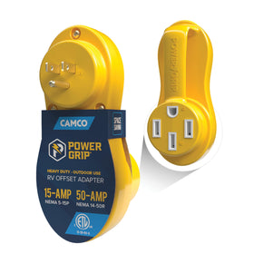 Camco Power Grip front view showing secure plug connection and easy use