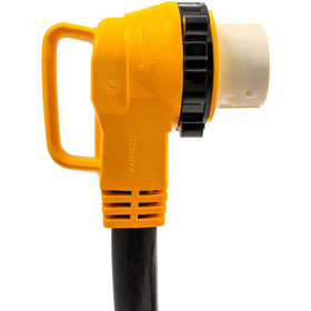 Camco Power Grip neatly coiled with adjustable strap for transport
