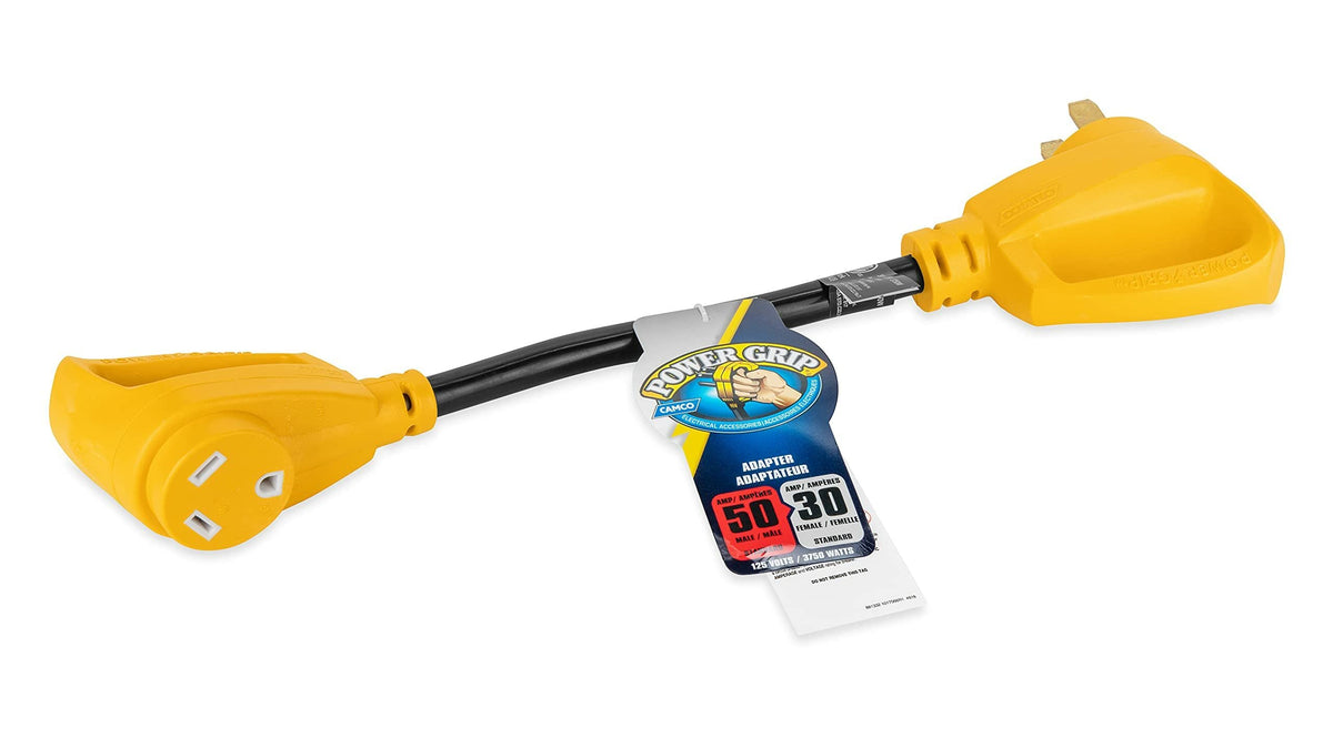 Camco PowerGrip 90-degree head profile reducing bend strain and improving fit