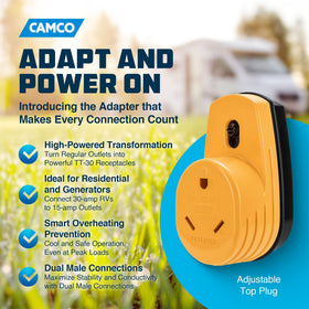 Camco PowerGrip side profile highlighting bright yellow housing for easy visibility and handling