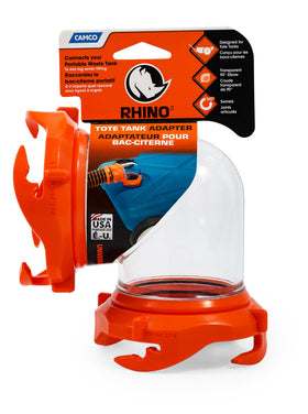 Camco Rhino swivel action showing 360-degree easy connection benefit