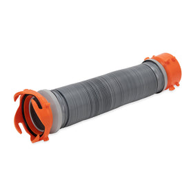 Camco 3-foot sewer hose with clear elbow showing easy connection benefit