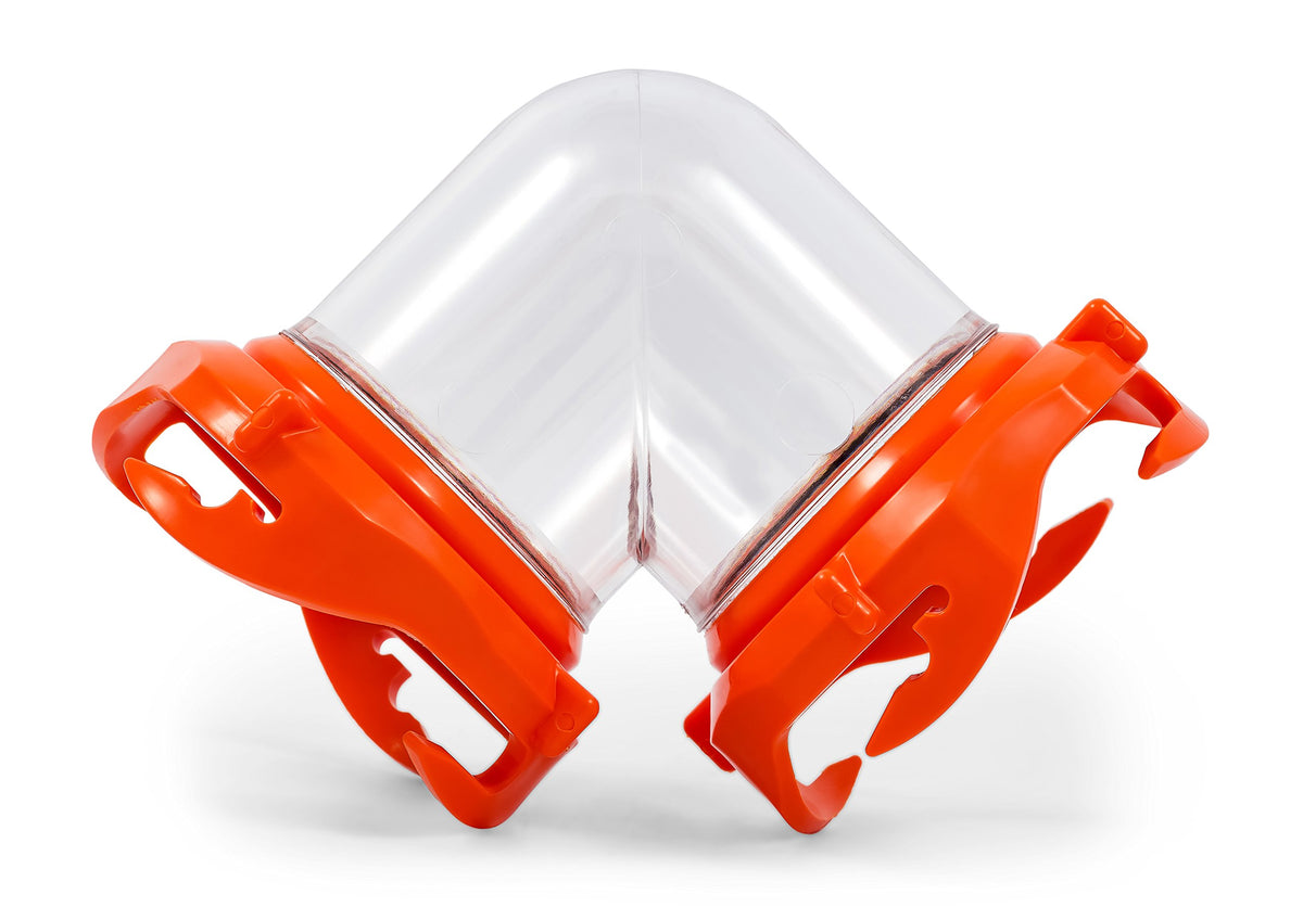 Camco Rhino clear elbow close-up showing visibility for quick checks