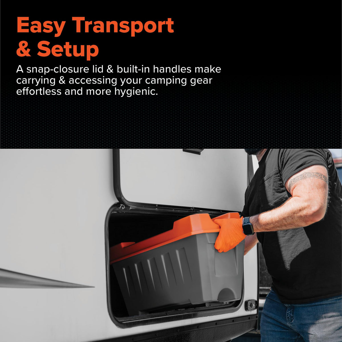 Camco clear 90-degree elbow detail lets users visually confirm flow