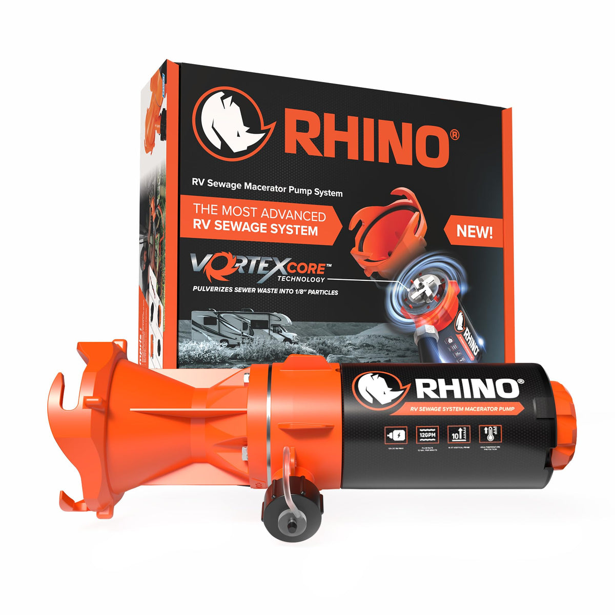 Camco Rhino front view of complete kit showing portability and organization