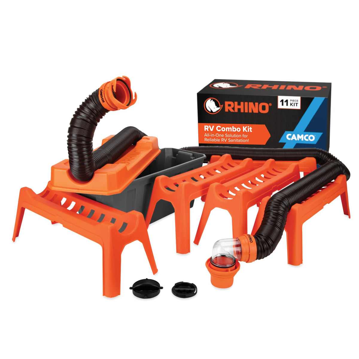 Camco front view of full kit showing organized storage and portability
