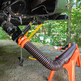 Camco Rhino stacked nesting sections with strap for compact storage and easy transport benefit