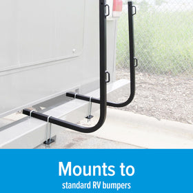 Camco Rhino with 36 gallon tote installed showing full capacity fit