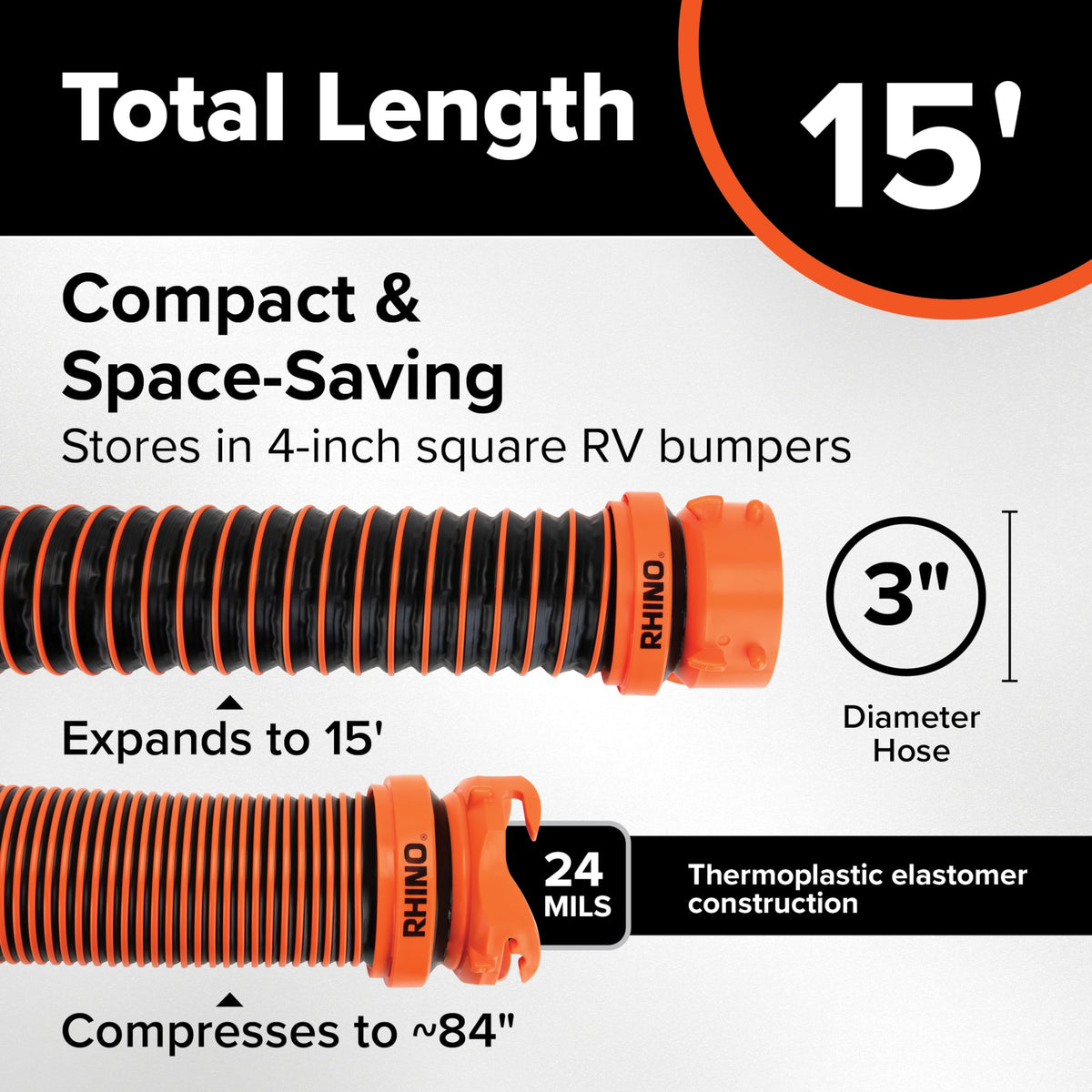 Camco RhinoEXTREME close-up of abrasion-resistant exoskeleton highlighting durability