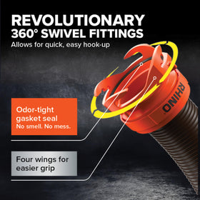 Camco RhinoFLEX hose flex demonstration bending around obstacle to show flexible, kink-resistant design