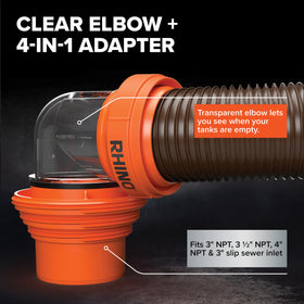 Camco RhinoFLEX compact storage in RV bumper demonstrating space-saving, tidy stowage benefit