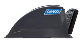 Camco vent cover installed with open vent showing continuous airflow benefit