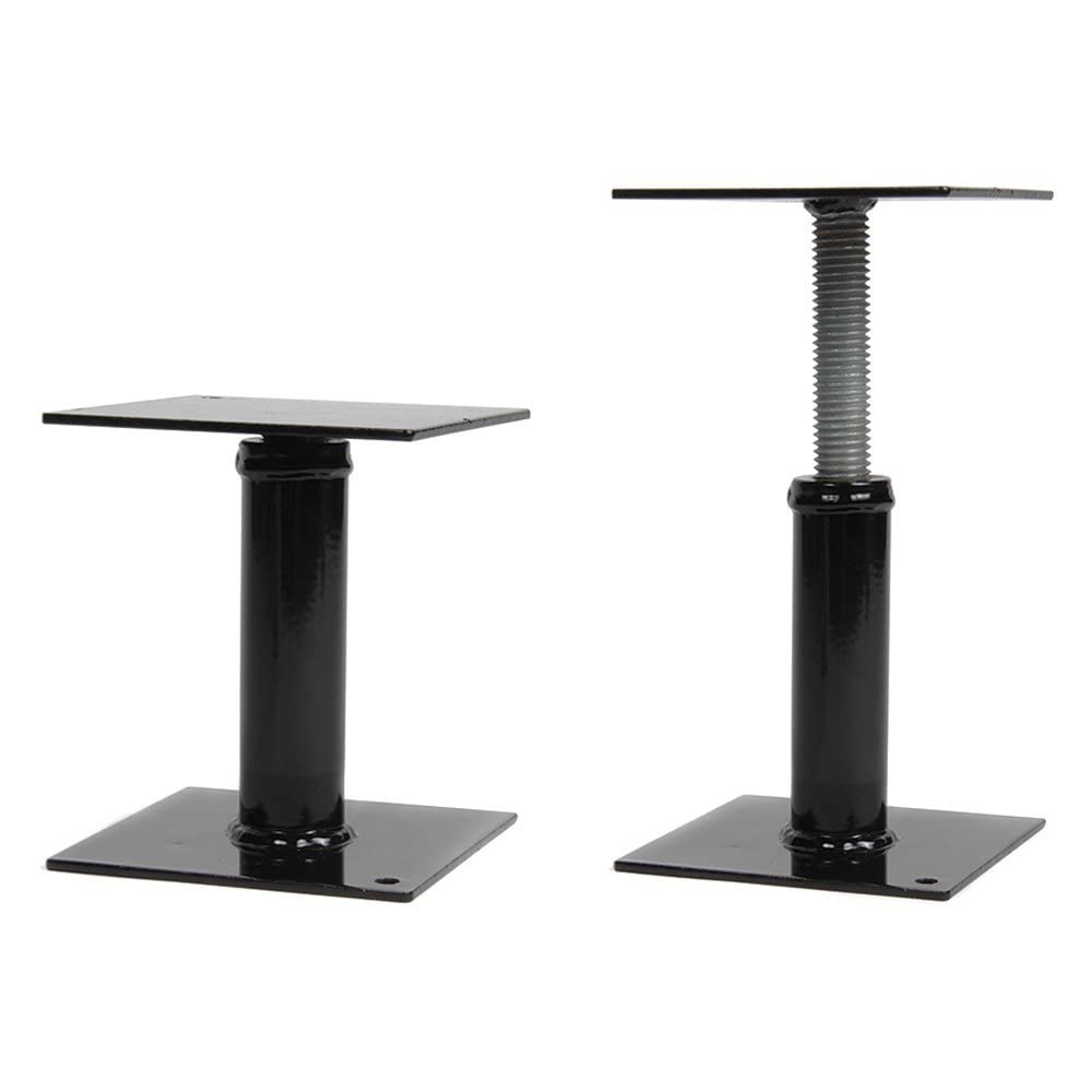 Camco front view of step brace showing robust steel support and stable stance