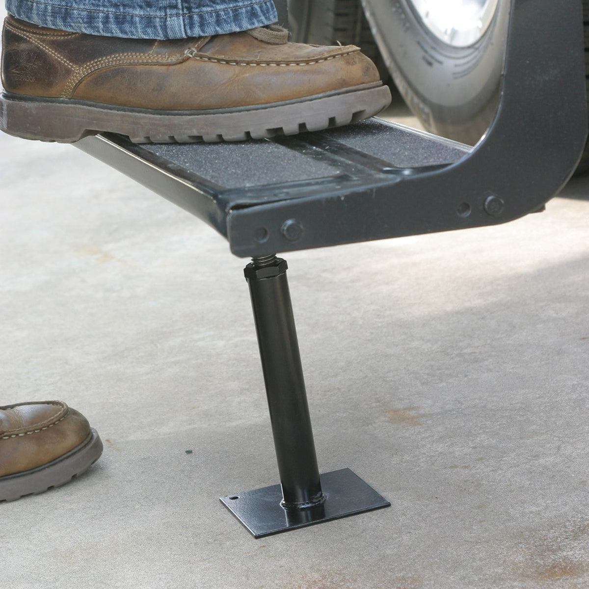 Camco in outdoor use at campsite improving step stability for entry