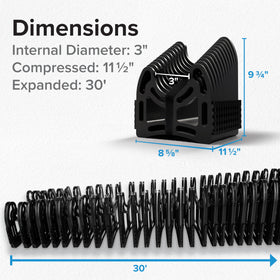Camco Sidewinder extended on gravel routing around obstacles for dependable drainage
