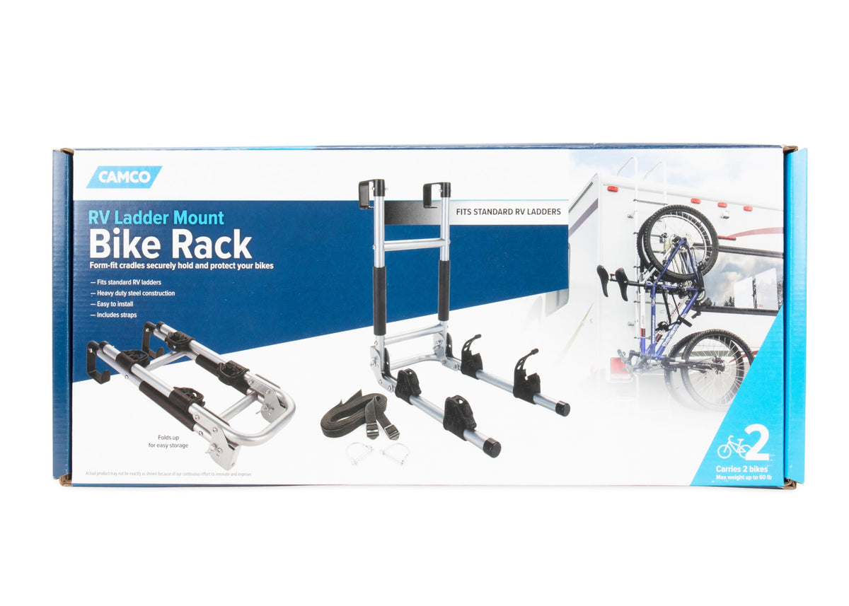 Camco size comparison with bike showing scale and capacity benefit for planning loads