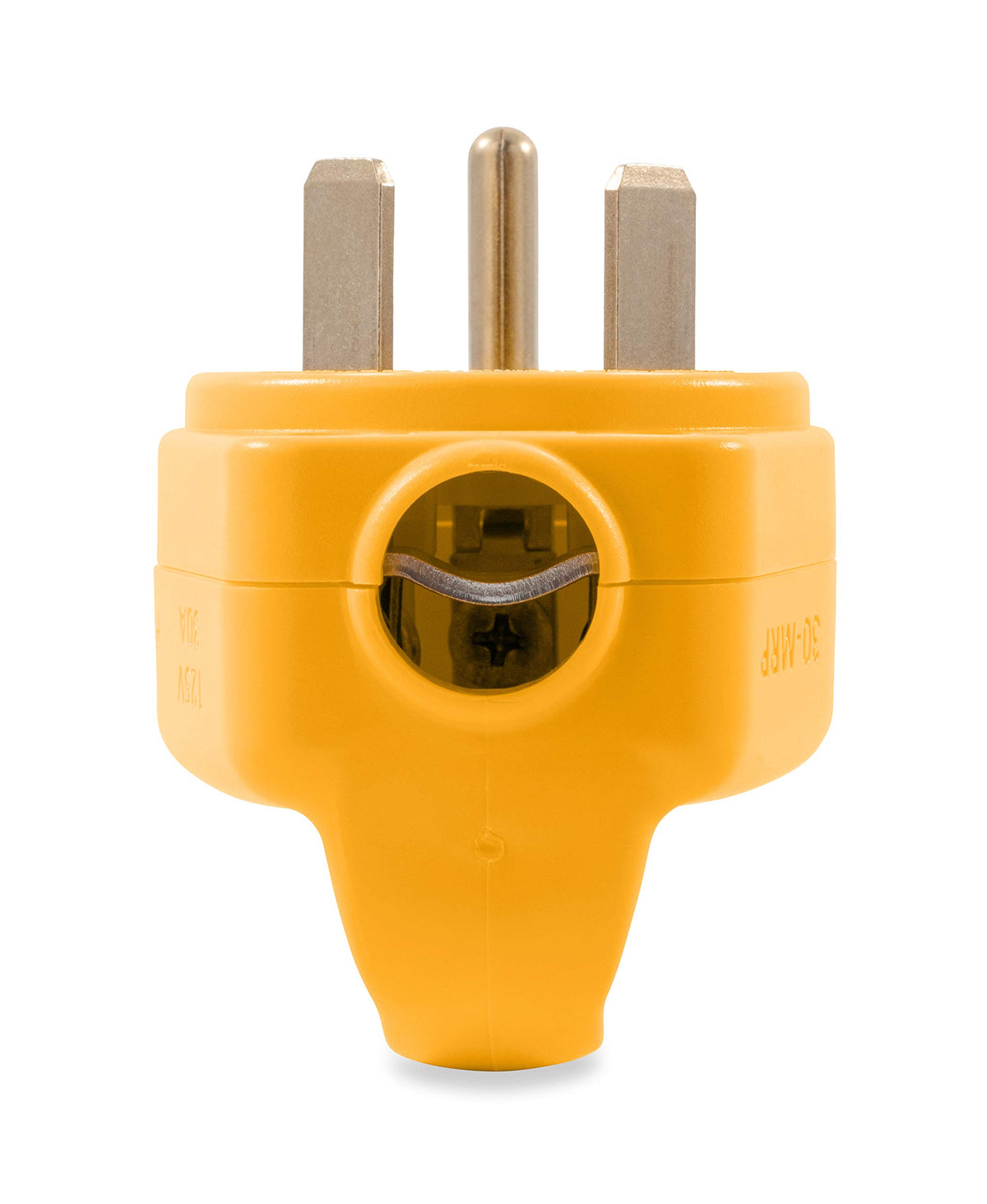 Camco size comparison with standard plug highlights reduced bulk and better storage