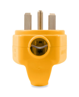 Camco size comparison with standard plug highlights reduced bulk and better storage
