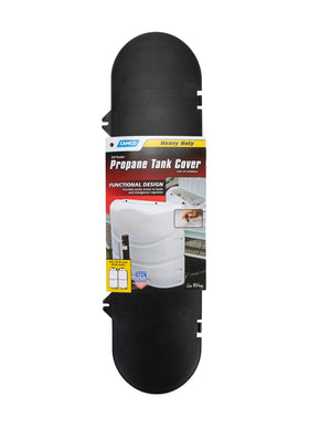 Camco cap size comparison next to propane tanks for proper fit