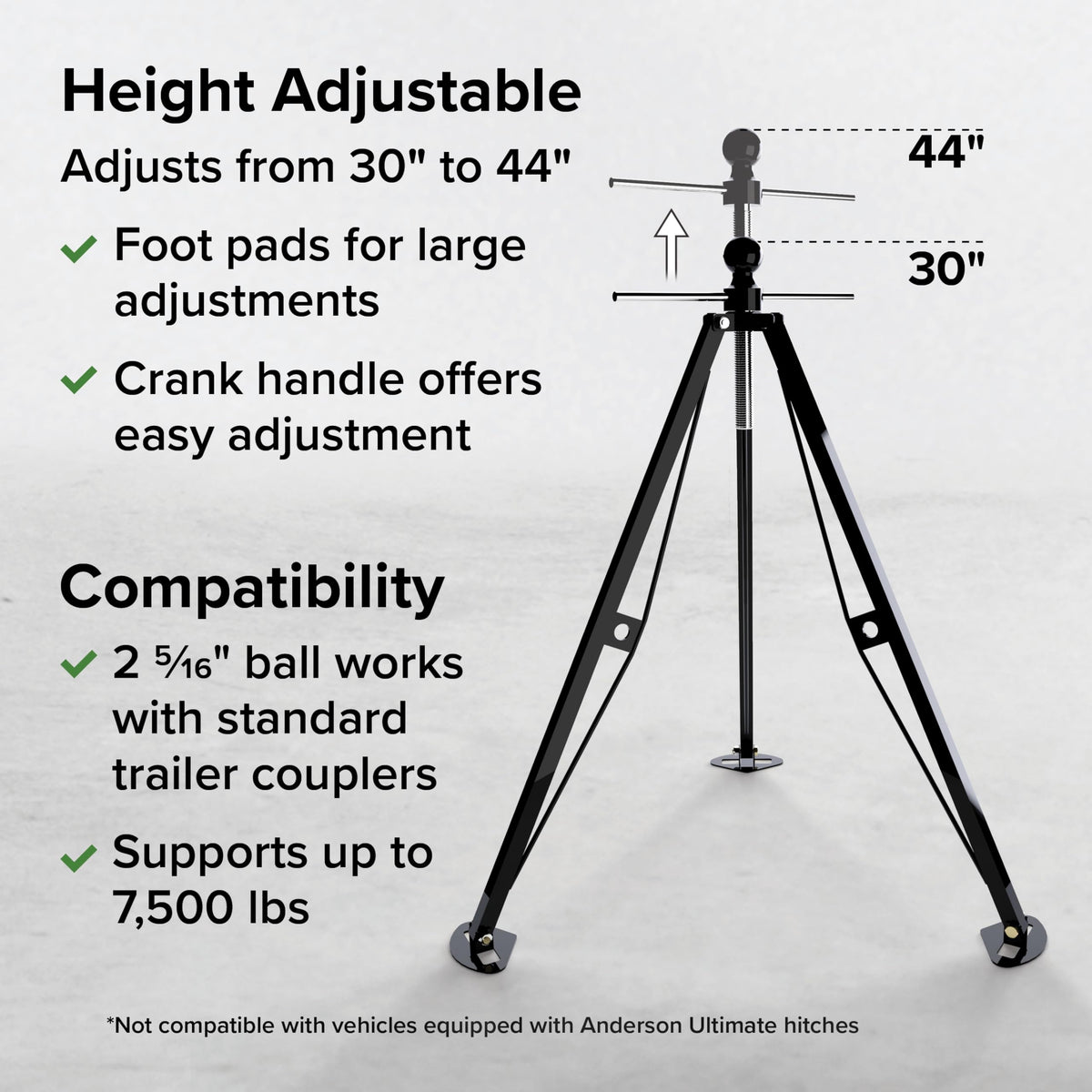 Camco stabilizer folded for storage demonstrating compact portability benefit