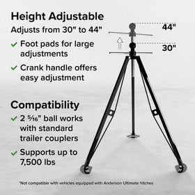 Camco stabilizer folded for storage demonstrating compact portability benefit