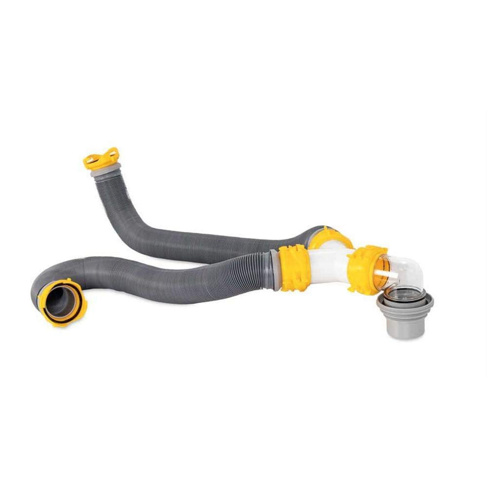 Camco SuperKit front assembly showing hoses and fittings for quick hookup