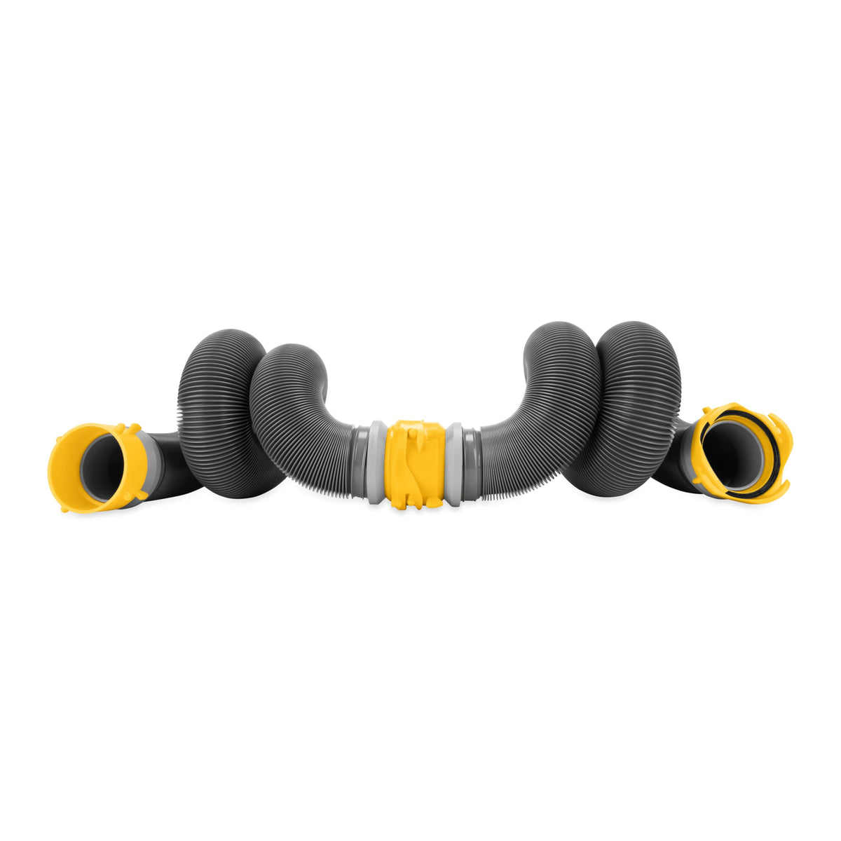 Camco close-up of 360-degree swivel fitting, ensuring secure easy-angle connections