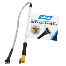 Camco front view of rinser showing full length and design benefit reach