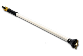Camco swivel stik rotary nozzle closeup illustrating spinning jet action for thorough cleaning