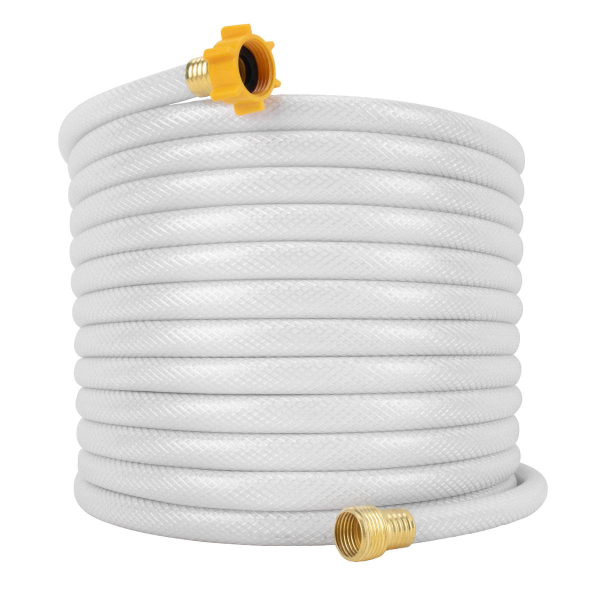 Camco front packaging showing certified potable water hose and benefits