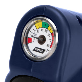 Camco Tastepure in campsite scene with hose and filter illustrating simplified hookup