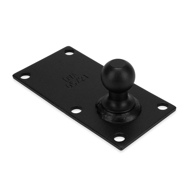 Camco tongue ball plate front view showing robust construction and easy replacement