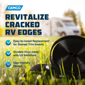 Camco trim close-up edge illustrating clean fit and improved curb appeal