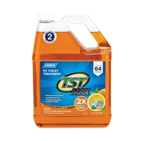 Camco TST MAX front jug showing label and citrus scent benefit