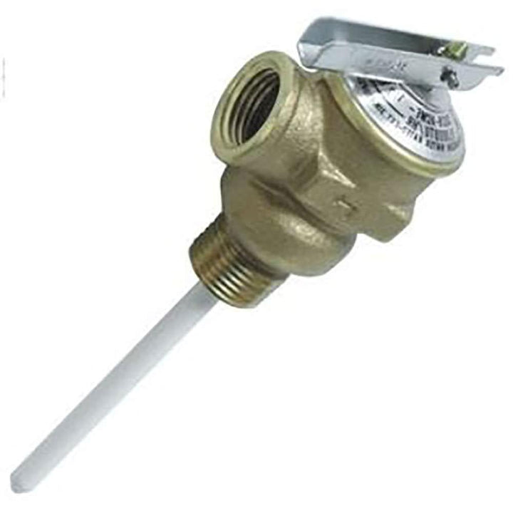Camco valve front view showing fittings and probe, improves RV heater safety