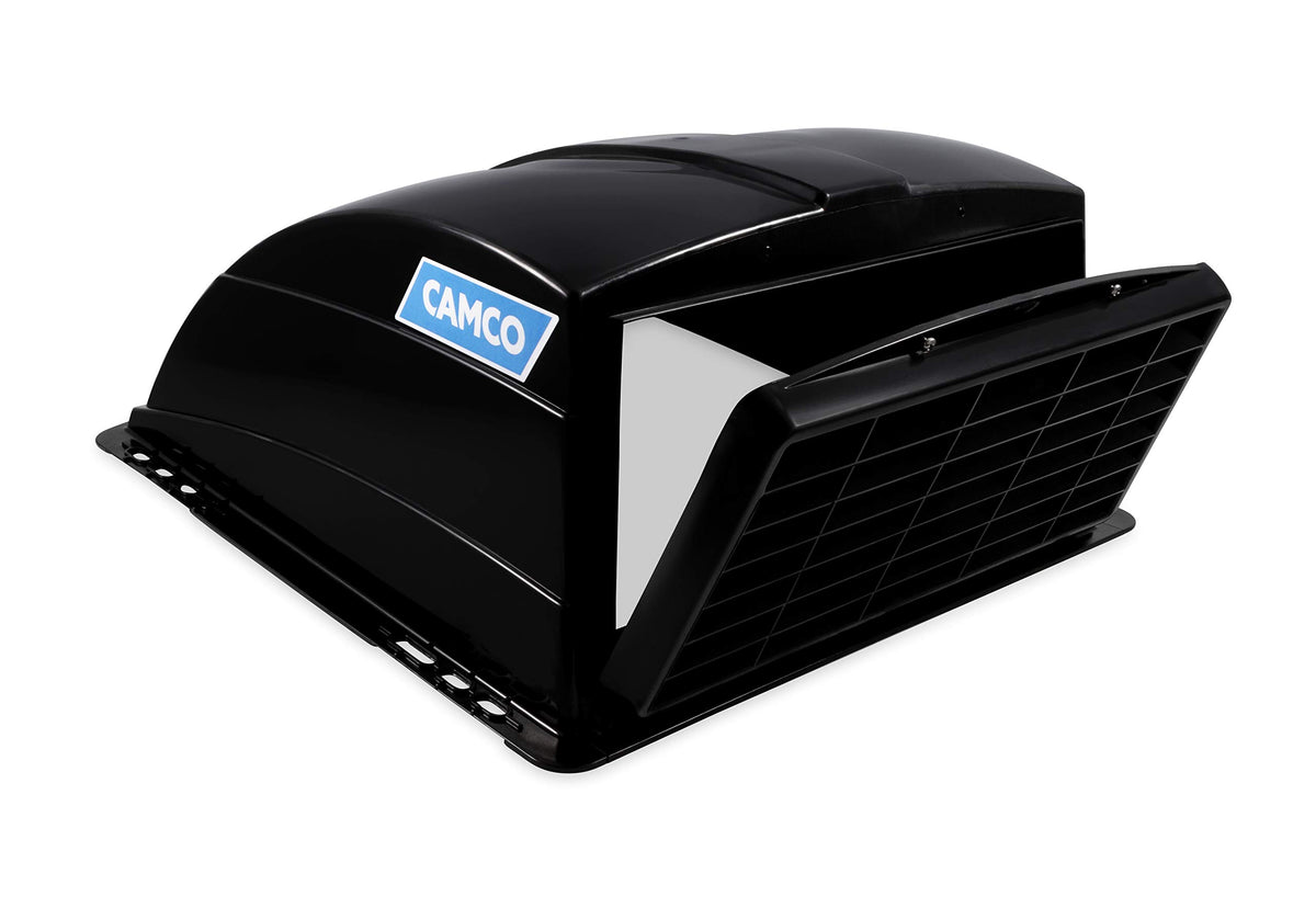 Camco vent cover removable louver close-up showing easy-clean design and insect screen benefit