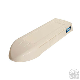Camco vent cover beside ruler showing 34 inch width for accurate sizing